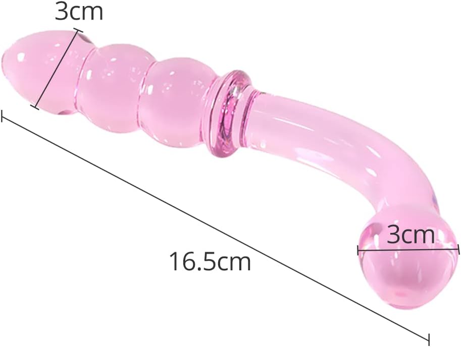 Kristall Doppeldildo aus Glas für G-Punkt und Prostata-Stimulation