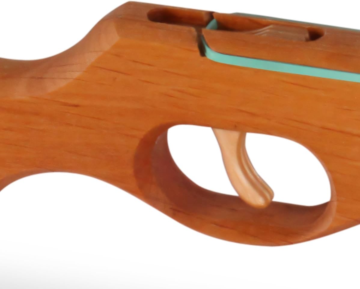 Holz-Flinte für Kinder mit Gummischuss-Funktion, 63 cm