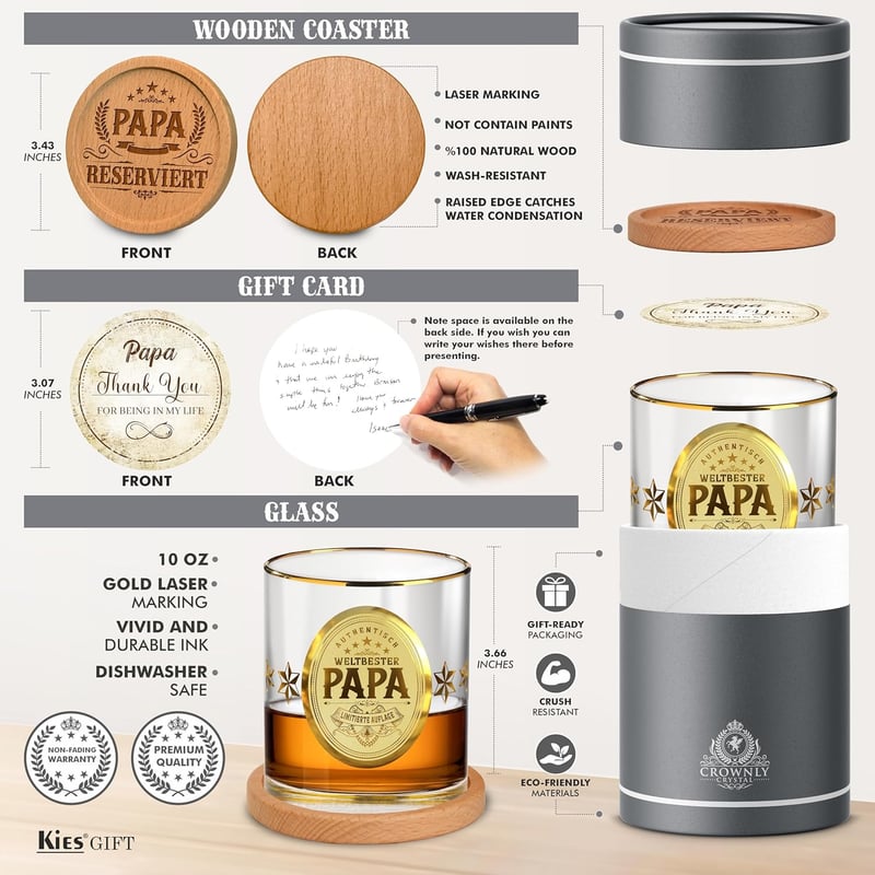Personalisierte Whiskygläser für Väter – perfekte Geschenke für Männer