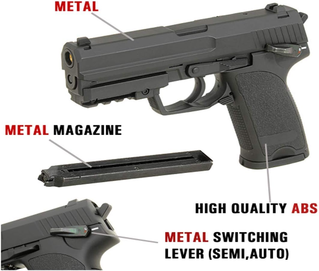 CYMA Metall Softair-Pistole 0,5 J mit Akku und Ladegerät