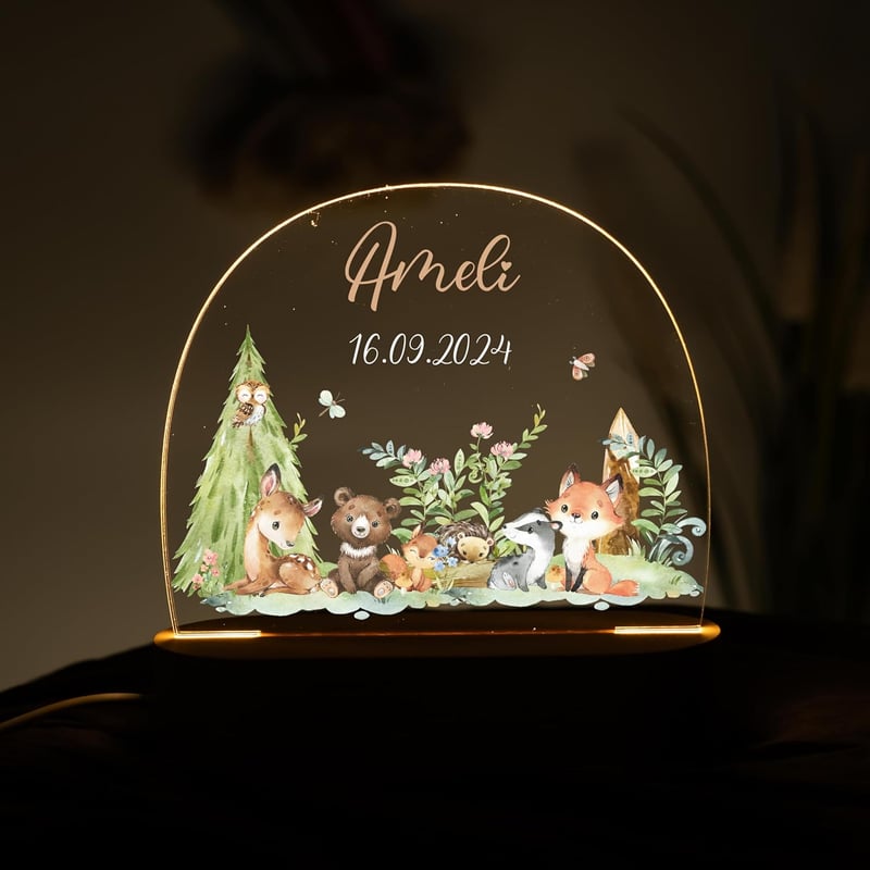 Personalisierte Nachtlampe für Kinder mit Wunschnamen