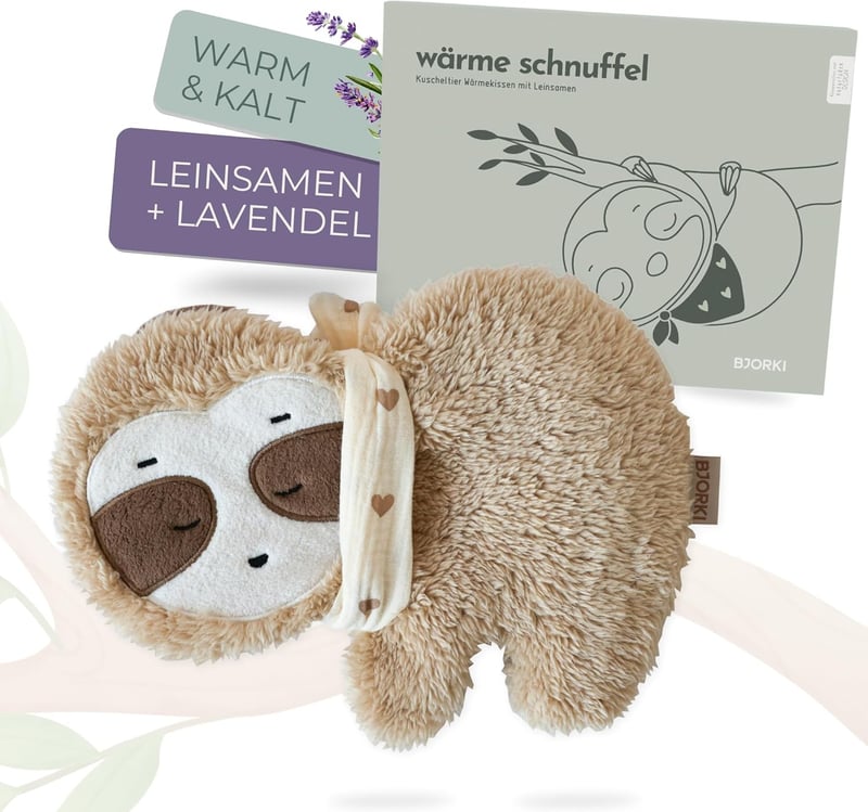 Wärmekissen für Baby & Kinder - Kuscheltier mit Leinsamenfüllung