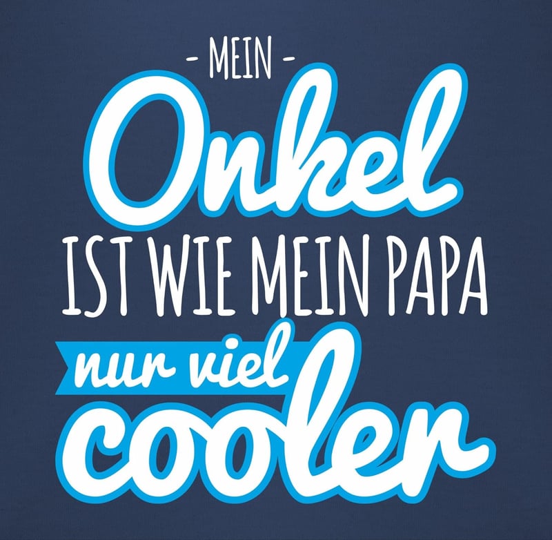 Baby Lätzchen „Mein Onkel ist wie Papa, nur cooler“ – Blau