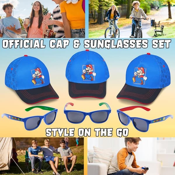 Sonnenhut-Set mit UV-Schutz für Jungen - Trendige Basecap und Sonnenbrille