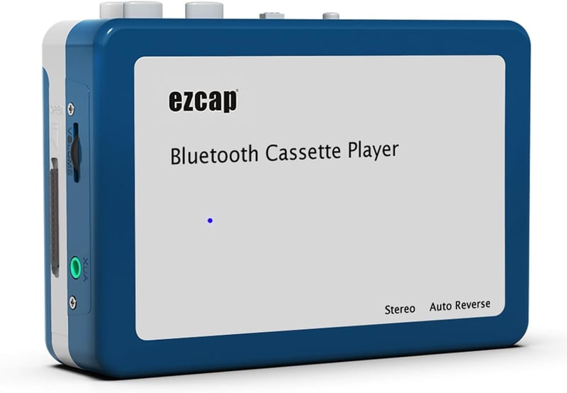 Tragbarer Bluetooth-Kassettenspieler mit Auto-Reverse und hochwertigem Klang
