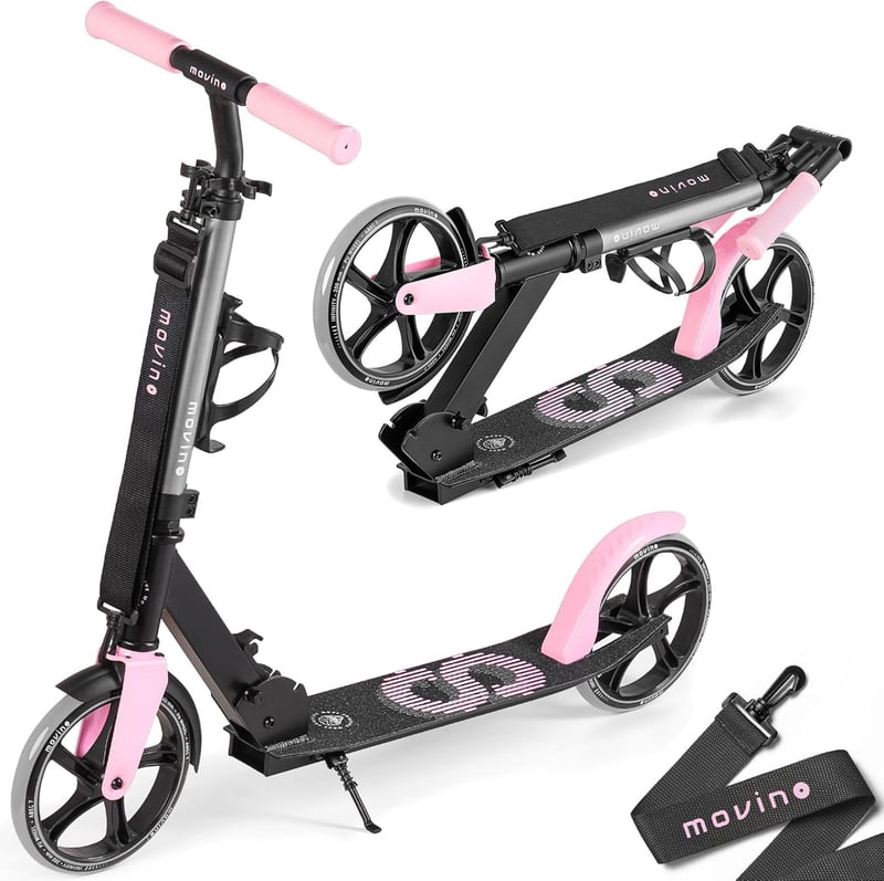 Klappbarer Infinity Tretroller für Kinder und Erwachsene, höhenverstellbar, Aluminium-Deck