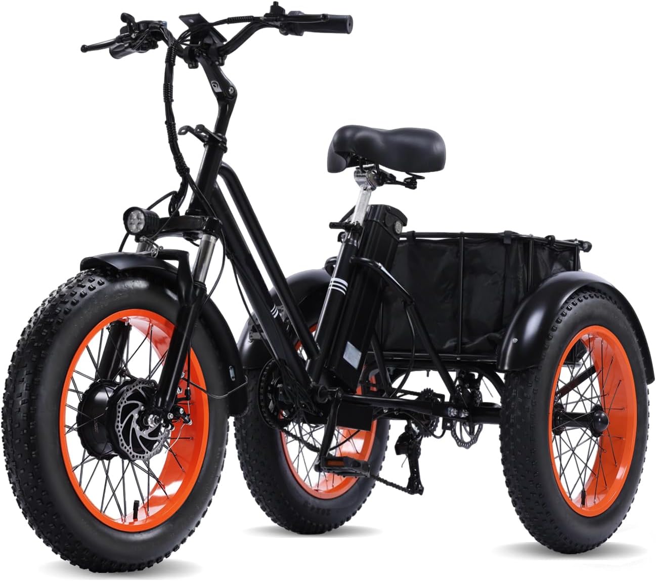 KAKIGO E-Dreirad für Erwachsene mit 48V 15Ah Akku, Reichweite bis 110 km