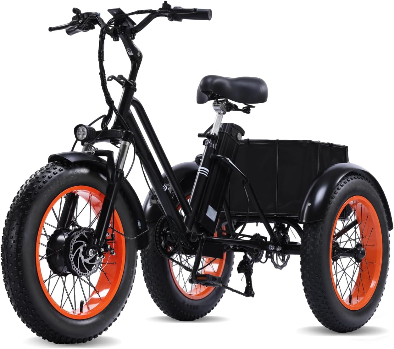 Elektrisches Dreirad für Erwachsene, 70 km Reichweite, 150 kg Tragfähigkeit