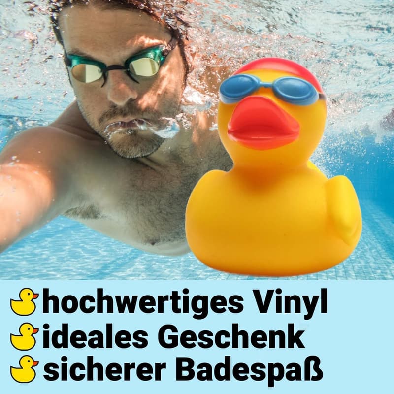 Badeente Schwimmer mit Schlüsselanhänger – Geschenk für Wassersport-Fans