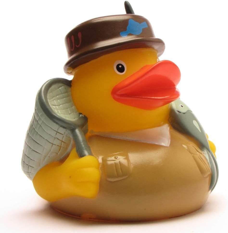 Personalisierbare Badeente für Angler