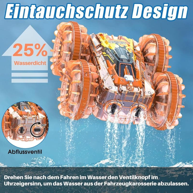 Ferngesteuertes Amphibienfahrzeug 4WD für Kinder ab 4 Jahren