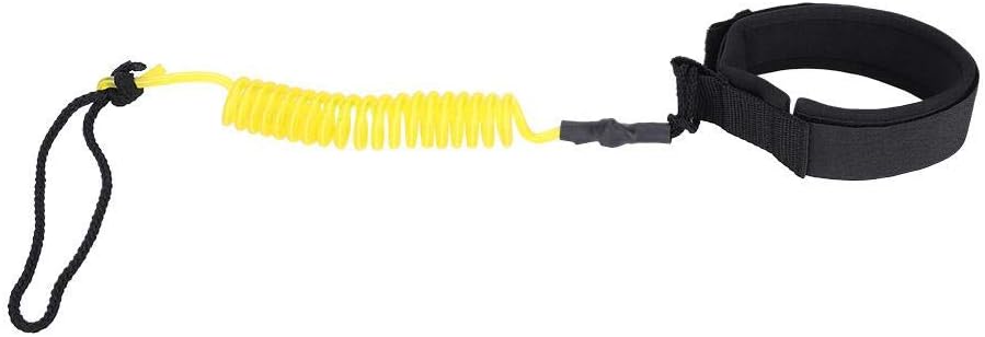 Surfboard Leash mit Neopren und Fußschlaufe für Stand Up Paddle (Gelb)