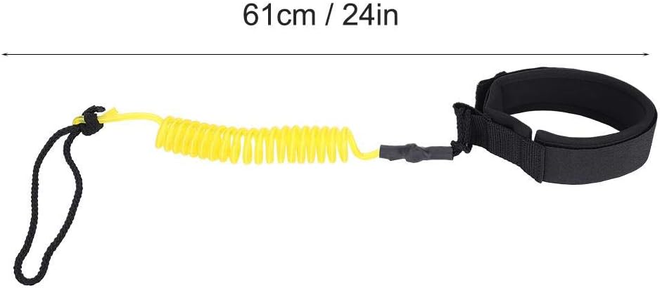 Surfboard Leash mit Neopren und Fußschlaufe für Stand Up Paddle (Gelb)