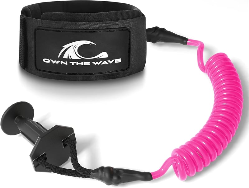 Premium Coiled Bodyboard Leash - Leichte Surf-Leine für Handgelenk