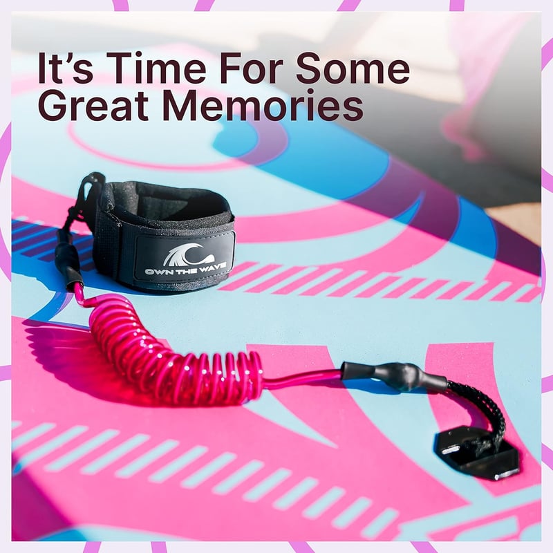 Premium Coiled Bodyboard Leash - Leichte Surf-Leine für Handgelenk
