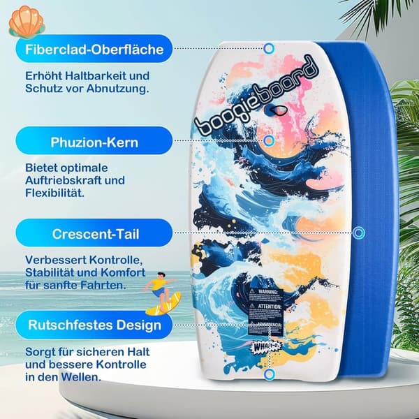 Boogie Board 2er-Pack 83,8 cm – leichtes Bodyboard für Kinder und Anfänger
