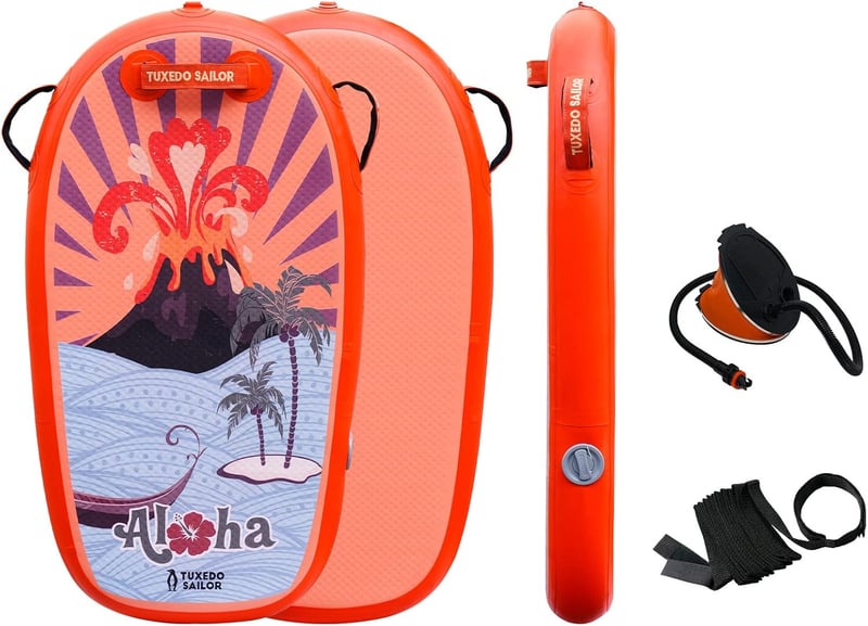 Aufblasbares Bodyboard im Tuxedo-Design für Kinder und Erwachsene
