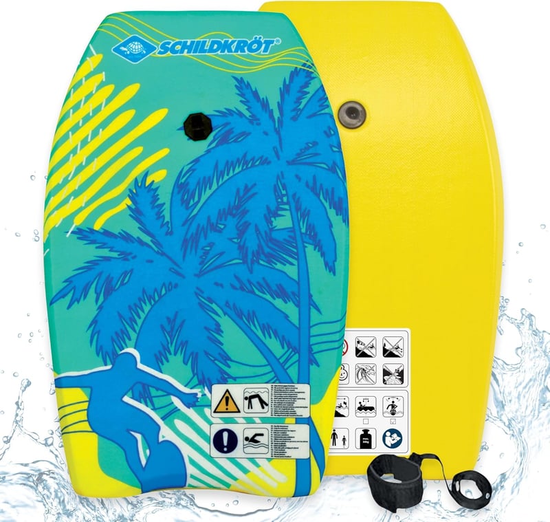Leichtes Schildkröt Bodyboard für Surf-Anfänger | 68 x 43 cm | max. 60 kg
