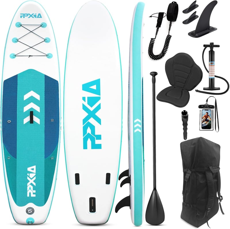 Aufblasbares SUP Board Set für Kinder & Erwachsene, stabil bis 200 kg, 320×84×15 cm