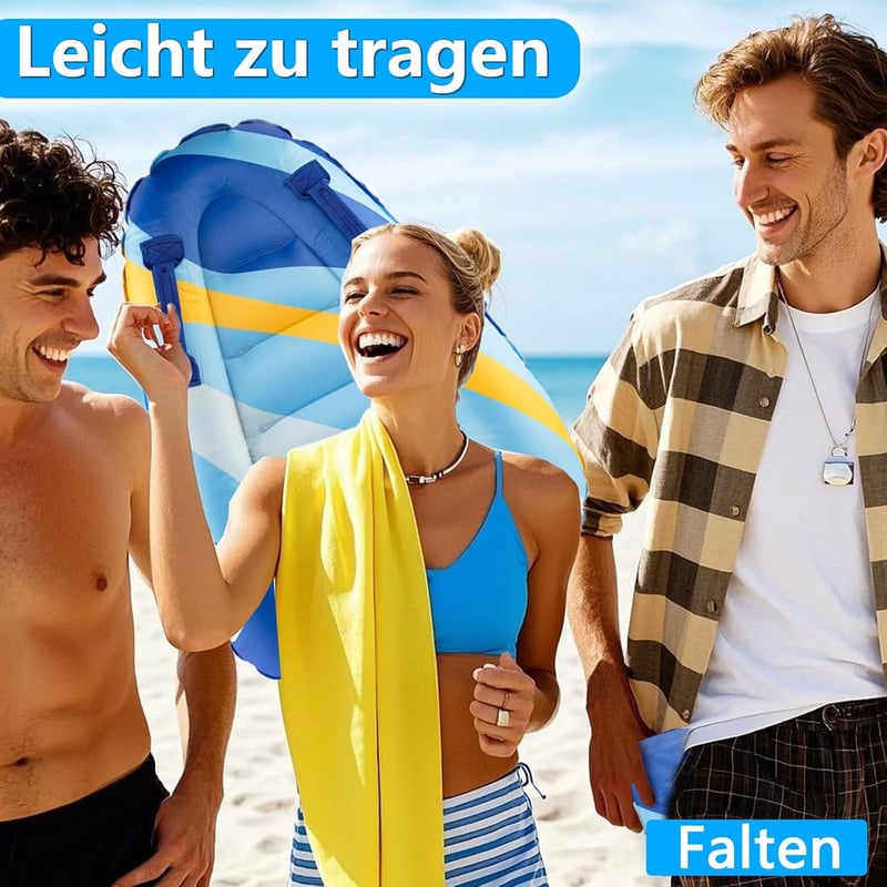 Aufblasbares Bodyboard für Kinder – Sicherheitsdesign, rutschfest, 75 x 65 cm