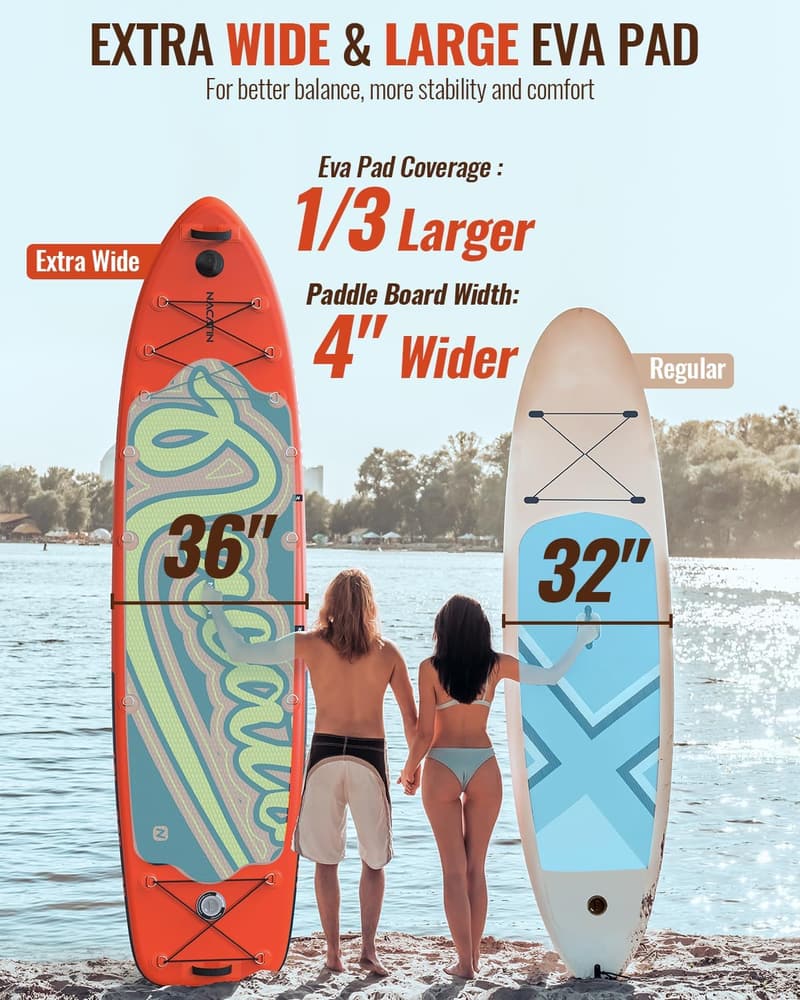 Aufblasbares 12' Stand-Up-Paddle-Board-Set für die Familie mit Kajak-Umbausatz