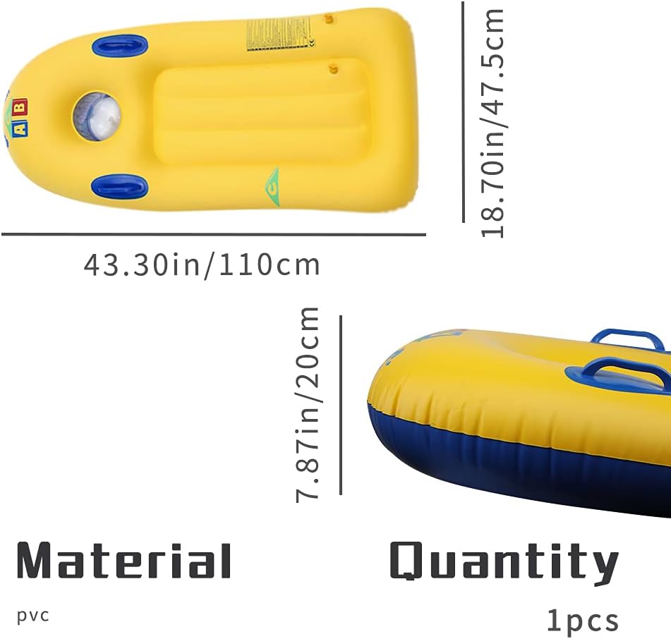 Aufblasbares Bodyboard mit Griffen für Strand und Pool – 110*48cm