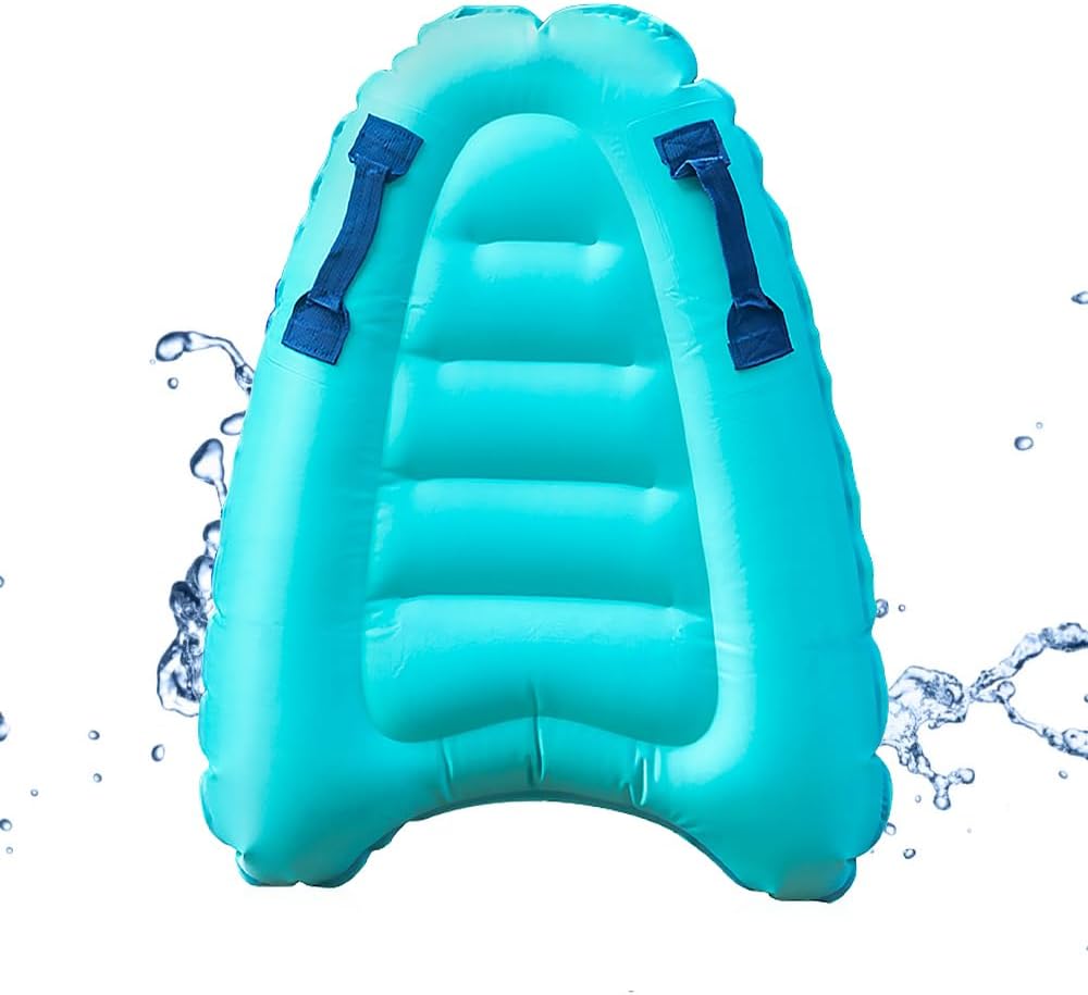 Aufblasbares Bodyboard für Kinder – Blaues Schwimmbrett mit Griffen