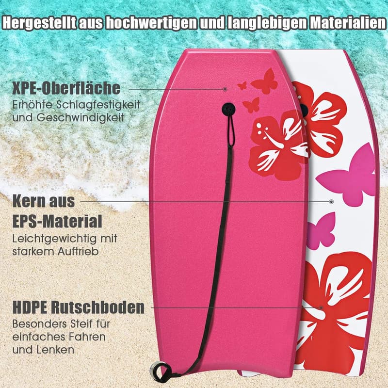 COSTWAY Bodyboard 104x51cm für Kinder und Erwachsene