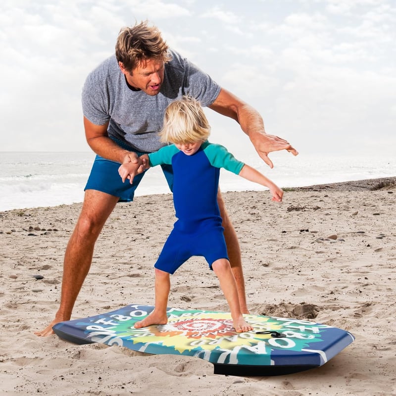 Halbmond Bodyboard für Erwachsene und Kinder, Blau, 84 x 46 cm, 59 kg Tragkraft