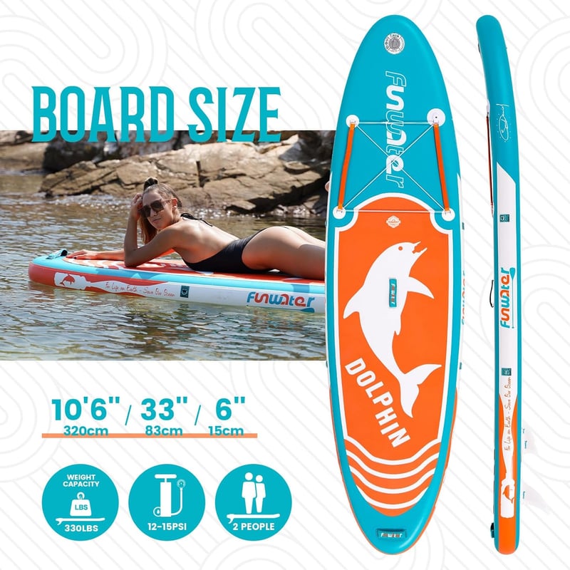 FunWater Aufblasbares SUP mit komplettem Zubehör für Erwachsene