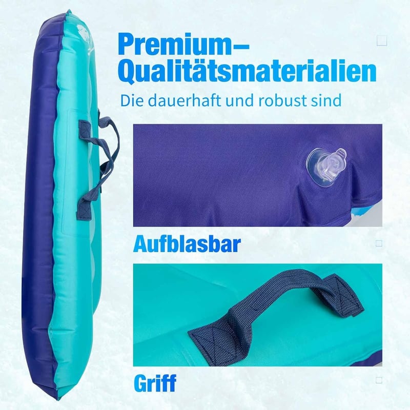 Aufblasbares Bodyboard für Schwimmen – leicht und tragbar mit Griffen