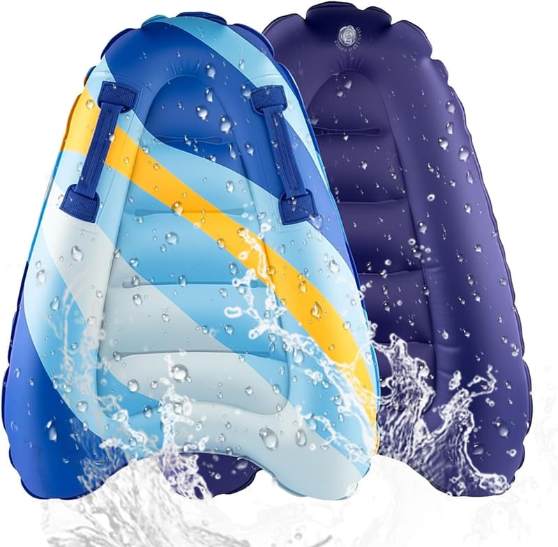 Aufblasbares Bodyboard für Kinder – Tragbares Surfbrett mit Griffen, 70 x 55 cm
