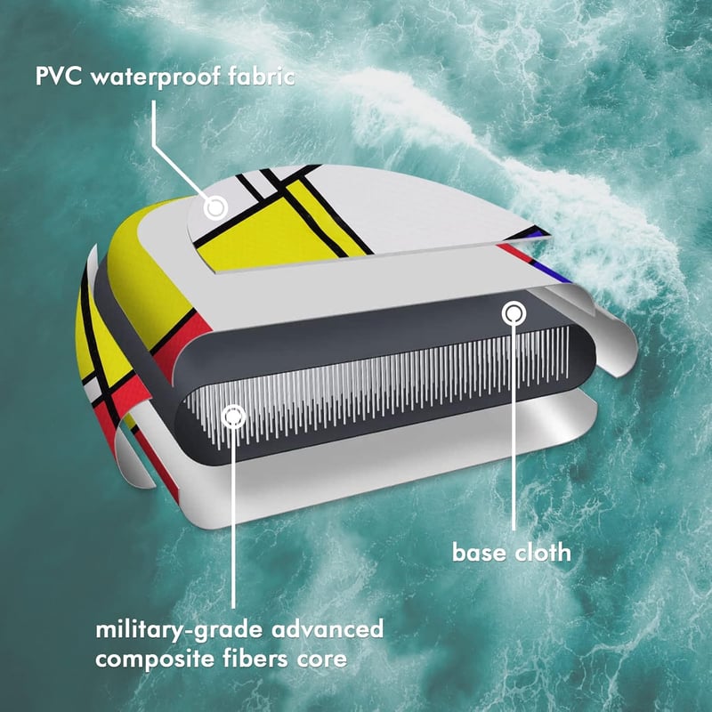 Faltbares 48-Zoll Bodyboard mit Hammernaht-Technologie und 15PSI Druck