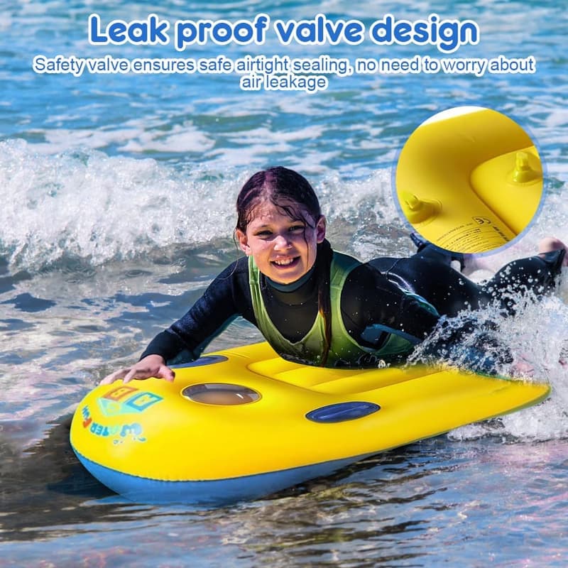 Aufblasbares Bodyboard für Kinder, 116x52 cm, ideal für den Sommer.