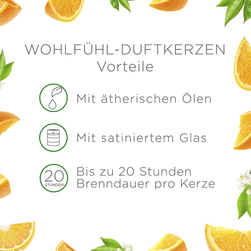 Air Wick Duftkerze im Glas Anti-Tabak mit ätherischen Ölen – 2er Set