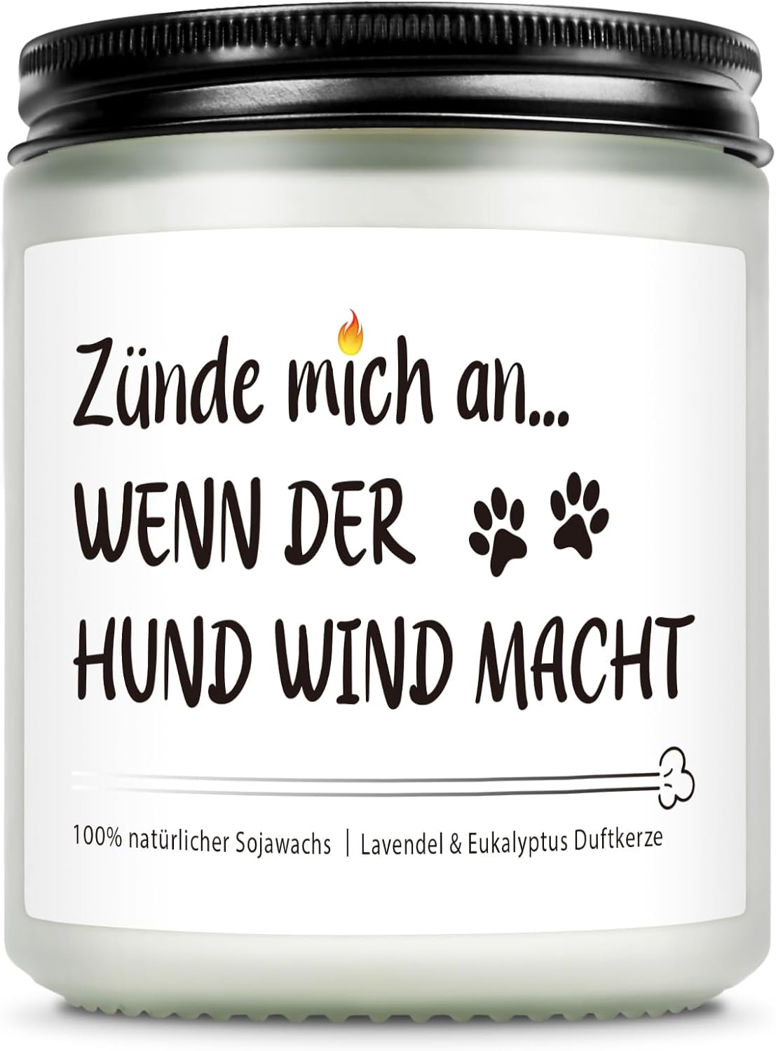 Duftkerze mit Spruch für Hundebesitzerinnen – Lustiges Geburtstagsgeschenk
