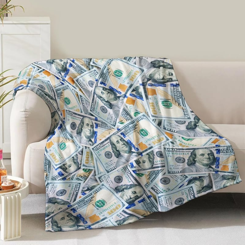 Gelddecke mit Dollarscheinen – originelles Geschenk für Erwachsene und Kinder
