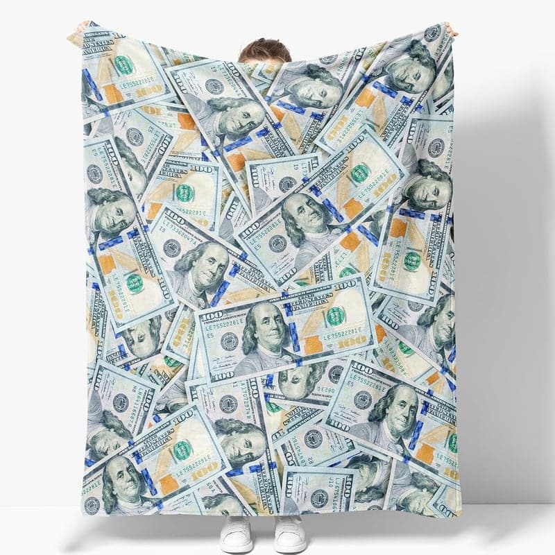 Gelddecke mit Dollarscheinen – originelles Geschenk für Erwachsene und Kinder