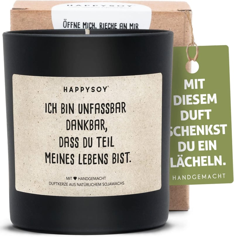 Handgemachte Duftkerze im Glas – Nachhaltiges Geschenk für Partner und Freunde