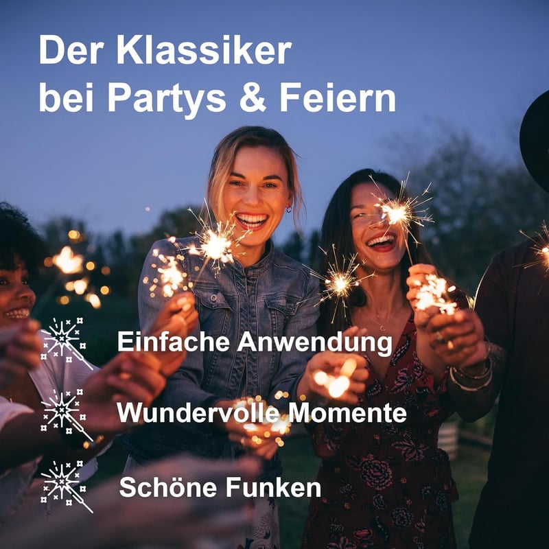 Wunderkerzen 24 Stück 70 cm - Party- und Geburtstagsfeuerwerk