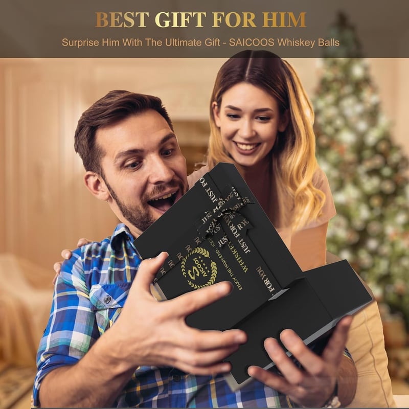 Personalisierte Edelstahl Whisky-Steine für Männer - Geschenkset (16 Stück)