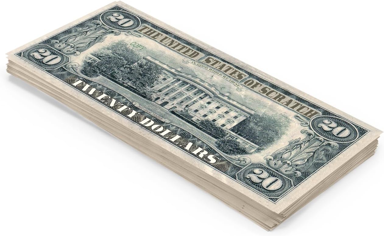 Scratch Cash Dollar Spielgeld - 100 x 20 Dollar Noten