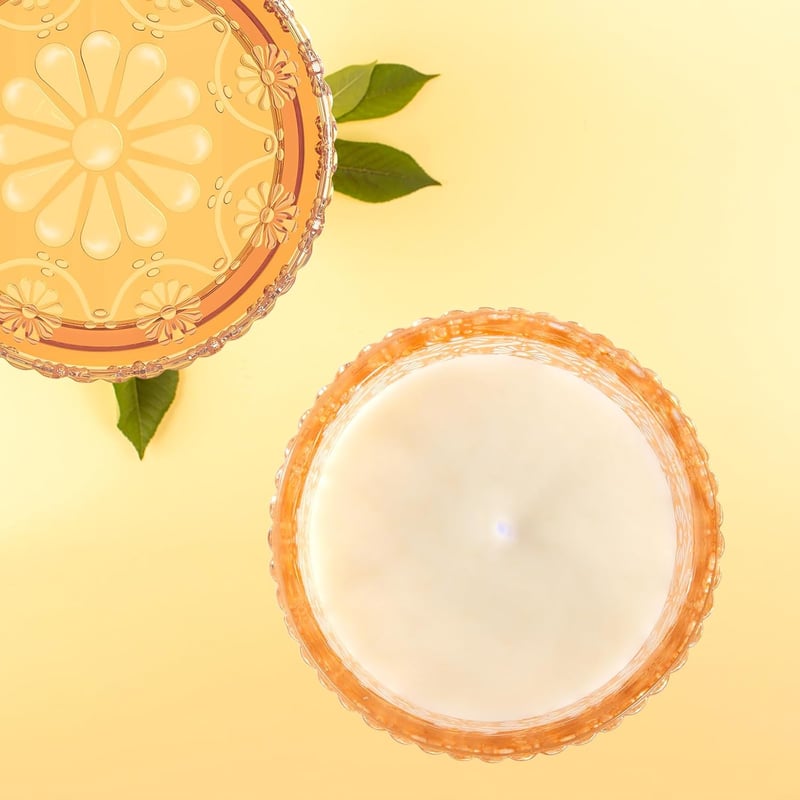 Duftkerze aus 100 % Sojawachs mit Orangenduft, 50 Stunden Brenndauer, für Frauen