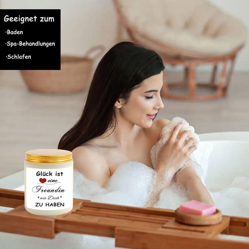 Duftkerze als Geburtstagsgeschenk für Freundinnen – Freundschaftsgruß