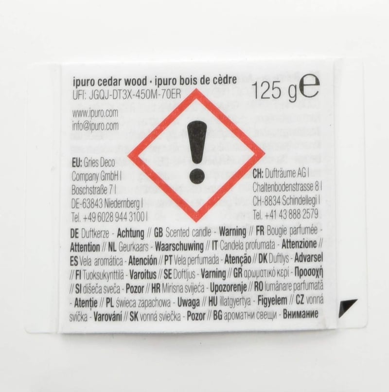 Minimalistische Duftkerze aus Zedernholz im Glas - 125 g
