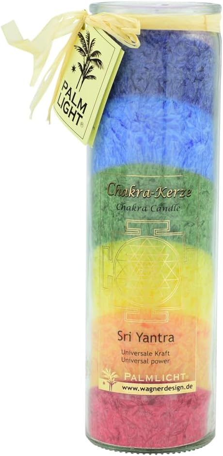 Bunte Chakra-Kerze für Entspannung und Wohlbefinden