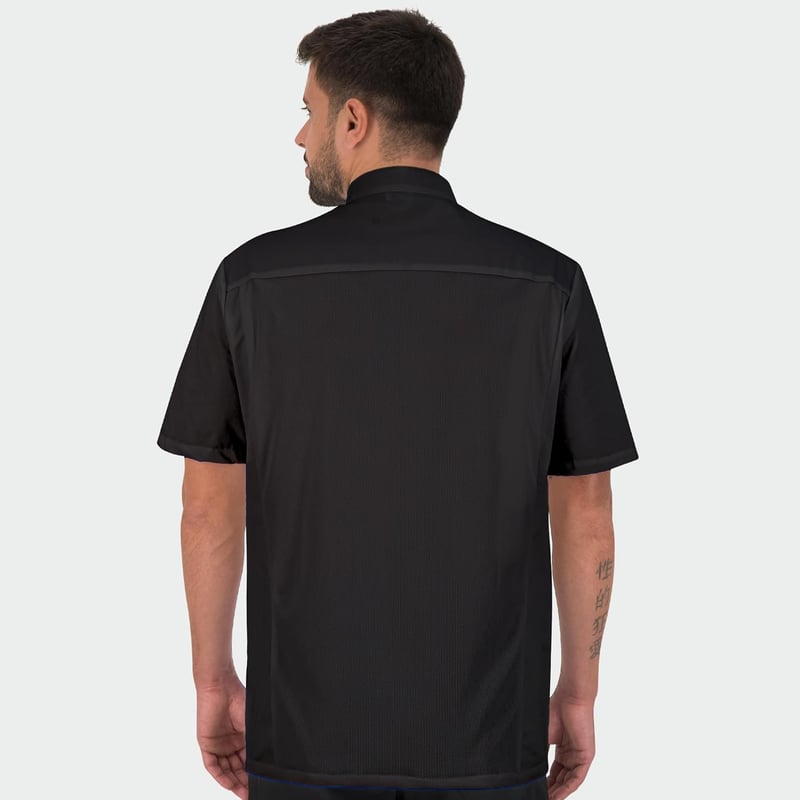 Unisex Kochjacke für Profiköche – Kurzarm Schwarz/Weiß