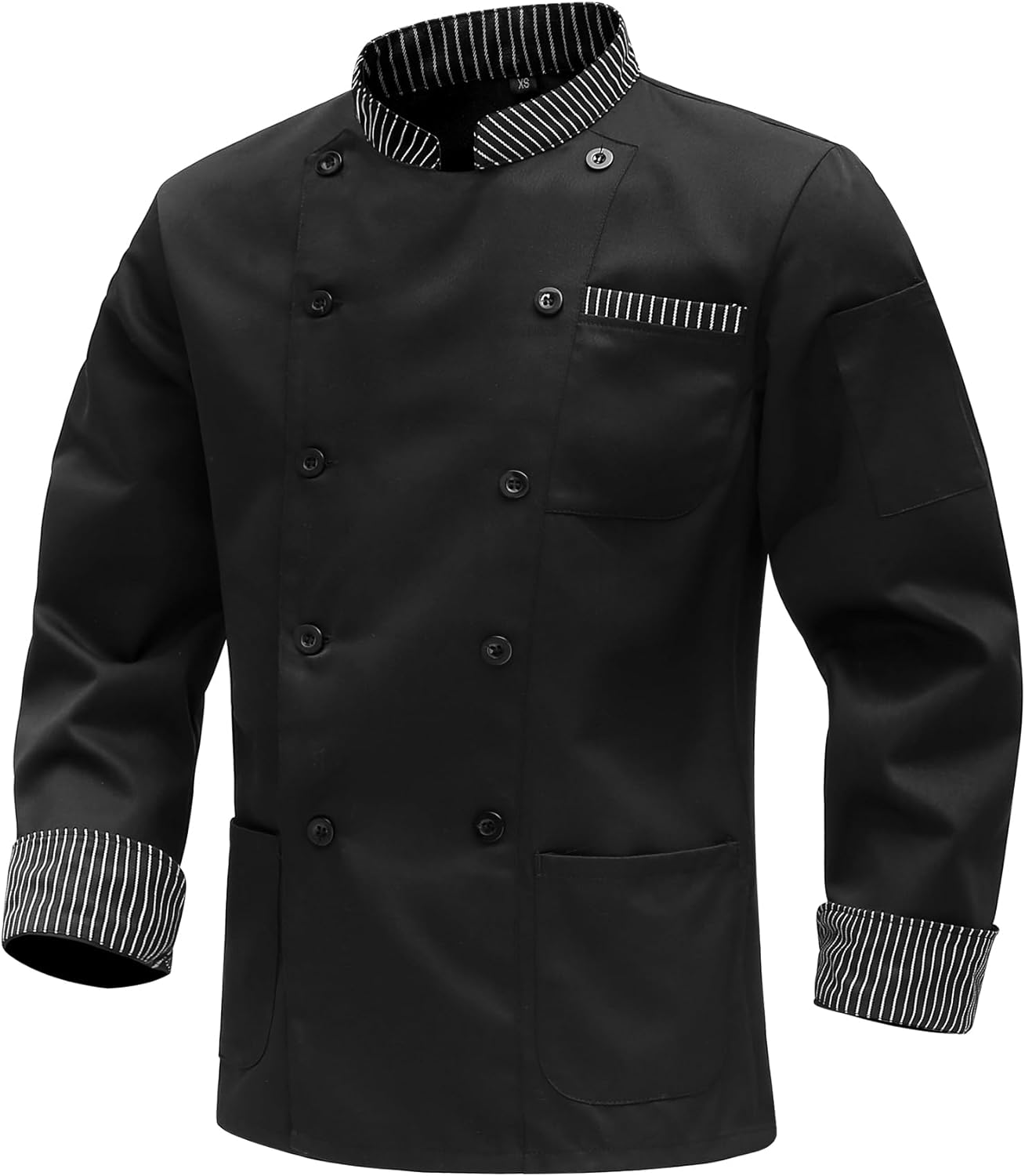 Professionelle Kochjacke für Herren, unisex, langarm mit Tasche