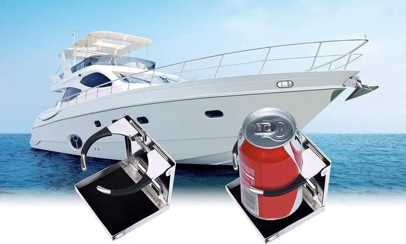 Verstellbarer Edelstahl Getränkehalter für Auto und Boot (2 Stück)