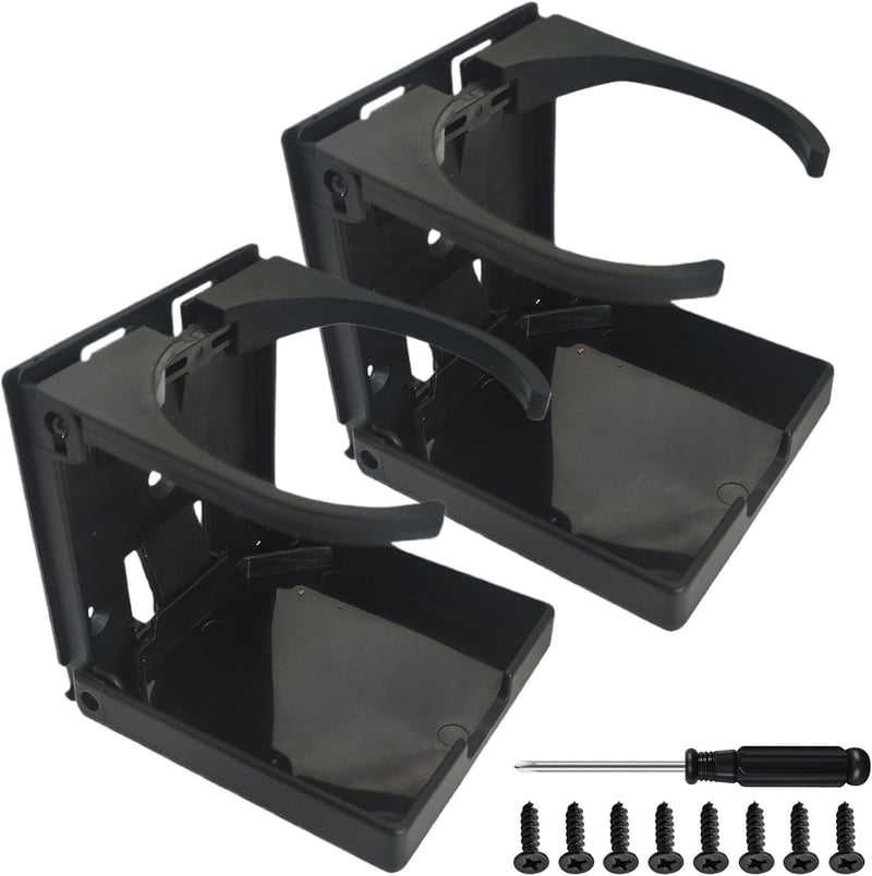 Klappbare Getränkehalter für Auto und Boot – 2er Set, passend für 60-100 mm